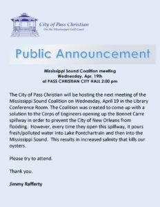Mississippi Sound Coalition Meeting