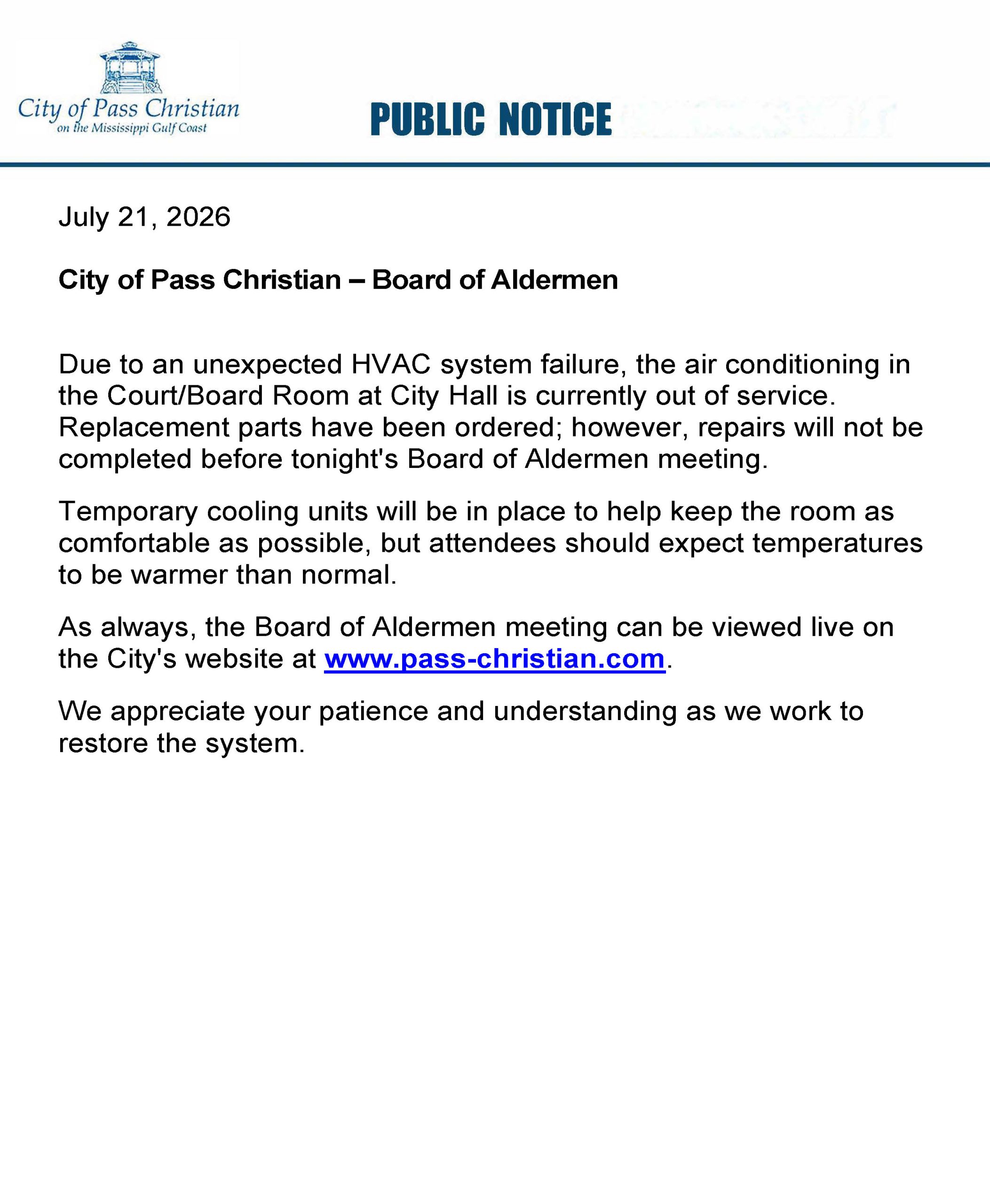 Public Notice Blank