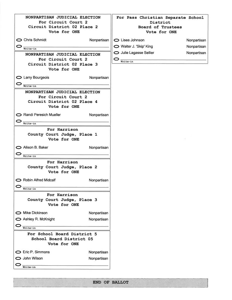 Sample Ballot Page 2